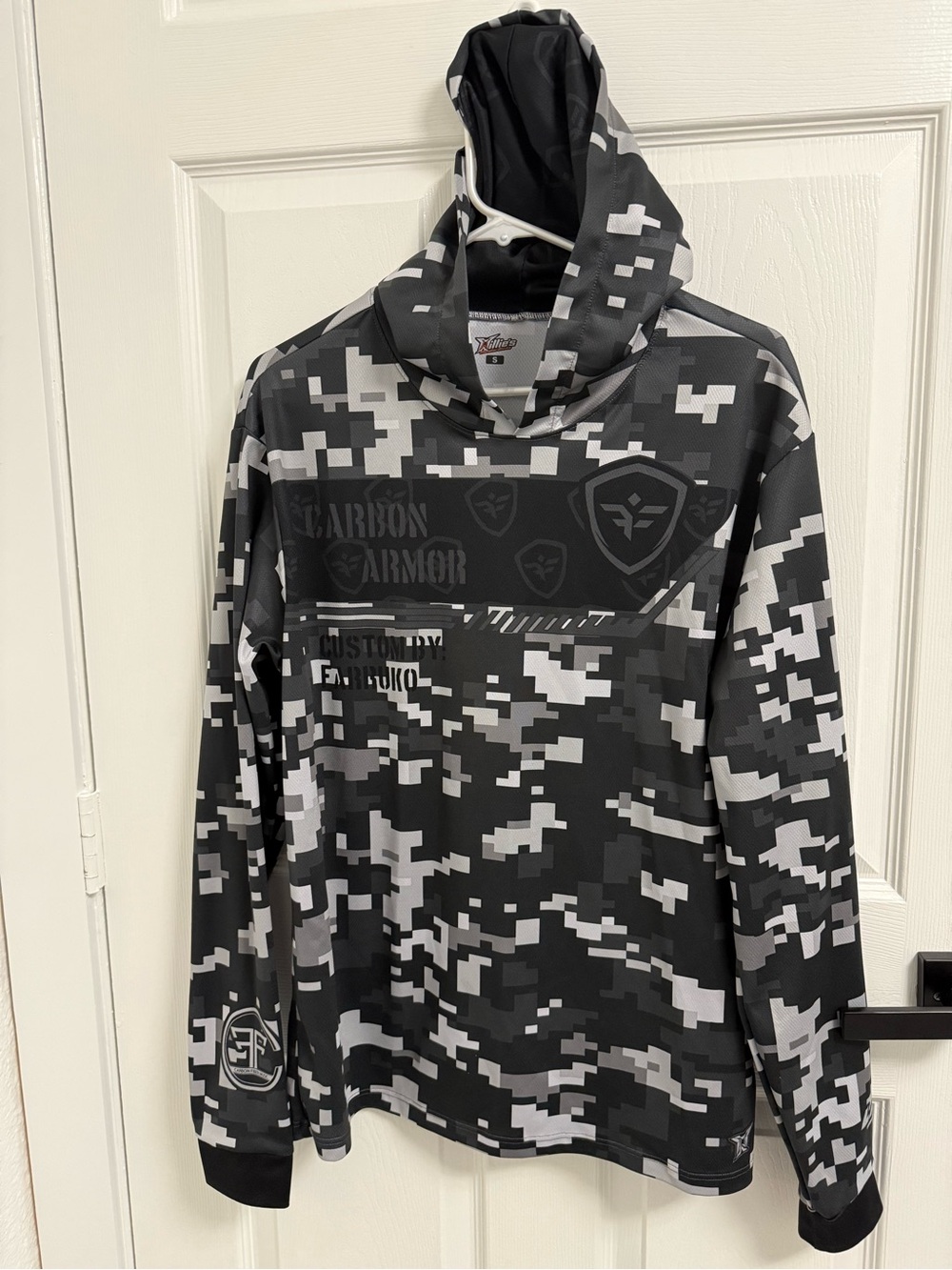 Farruko CVRBON VRMOR Black & White Digital Camo Hoodie